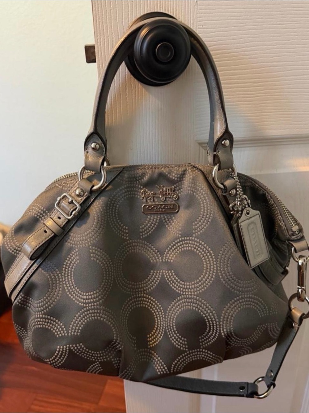 Coach Madison Dotted Op Art Grey